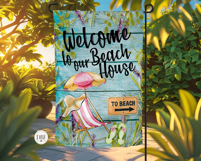 Welcome To Our Beach House Garden Flag, Sublimation Design Product Image 2