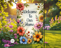 Welcome To Our Home, Summer Garden Flag, Sublimation Design Product Image 2