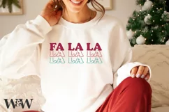 Fa La La SVG | Retro Christmas Shirt SVG Product Image 4