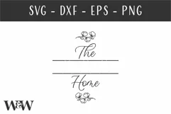 Round Family Name SVG | Floral Last Name SVG Product Image 2