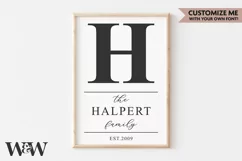 Monogram Last Name SVG | Family Name Sign SVG Product Image 1