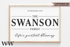 Family Last Name Sign SVG | Life's Greatest Blessing SVG Product Image 2