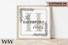 Monogram Last Name SVG | Family Name SVG Product Image 4