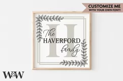 Monogram Last Name SVG | Family Name SVG Product Image 3
