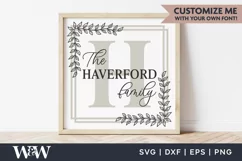 Monogram Last Name SVG | Family Name SVG Product Image 1