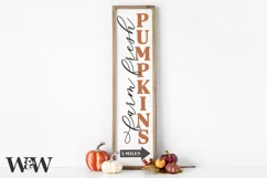 Farm Fresh Pumpkins SVG | Fall Porch Sign SVG Product Image 1