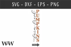 Farm Fresh Pumpkins SVG | Fall Porch Sign SVG Product Image 2