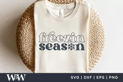 Freezin Season SVG | Boho Christmas Shirt Design Product Image 1
