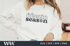 Freezin Season SVG | Boho Christmas Shirt Design Product Image 2