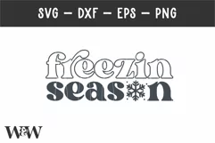 Freezin Season SVG | Boho Christmas Shirt Design Product Image 3