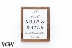 Fresh Soap And Water SVG | Bathroom Sign SVG Product Image 3