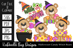 Halloween Candy Bears SVG PDF Cut File, Clipart PNG JPEG Product Image 1