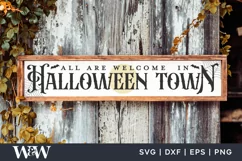 All Are Welcome In Halloween Town SVG | Halloween Sign SVG Product Image 1
