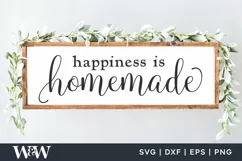 Happiness Is Homemade SVG |Farmhouse Kitchen SVG Product Image 1