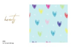 Hearts Digital Paper. Hearts Seamless Pattern Product Image 1