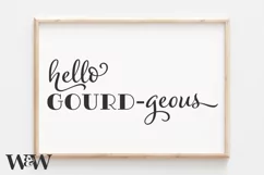 Hello Gourdgeous SVG |Fall Sign SVG Product Image 2