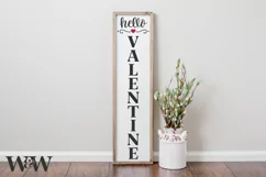Hello Valentine SVG | Valentine Porch Sign SVG Product Image 1