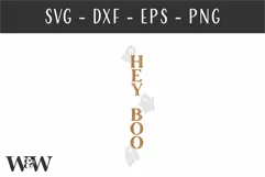 Hey Boo SVG | Halloween Porch Sign SVG Product Image 2