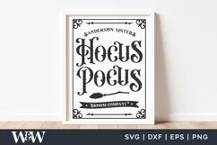 Hocus Pocus Broom Co SVG | Halloween Sign SVG Product Image 3