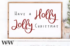 Have a Holly Jolly Christmas SVG | Farmhouse Christmas SVG Product Image 2