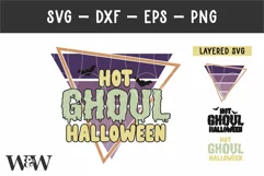 Hot Ghoul Halloween SVG | Retro Halloween SVG Product Image 2
