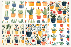 Houseplants Vol. 1 Seamless Digital Paper, 18 PNG Product Image 3