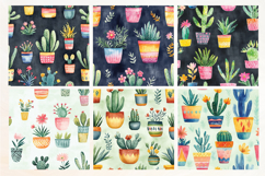Houseplants Vol. 2 Seamless Digital Paper, 18 PNG Product Image 3