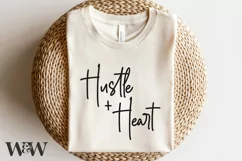 Hustle and Heart SVG | Positive Quote SVG Product Image 2