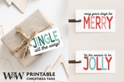 Printable Christmas Gift Tag Bundle | Modern Christmas Tags Product Image 1