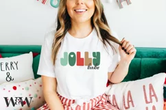 Jolly Babe SVG |Retro Christmas Shirt SVG Product Image 3