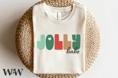 Jolly Babe SVG |Retro Christmas Shirt SVG Product Image 4