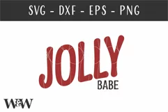 Jolly Babe SVG |Christmas Shirt SVG Product Image 2