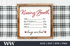 Kissing Booth List SVG | Valentine's Day Sign SVG Product Image 3