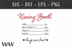 Kissing Booth List SVG | Valentine's Day Sign SVG Product Image 2