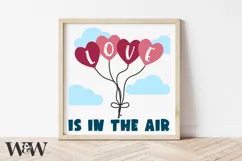 Love Is In The Air SVG | Valentine's Day SVG Product Image 1