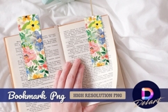 Watercolor floral Bookmark PNG Product Image 1