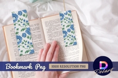 Blue floral seamless pattern on Bookmark PNG Product Image 1