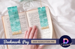 Abstract ocean beach scene artistic Bookmark PNG Product Image 1