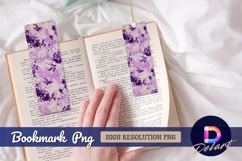 Purple floral pattern Bookmark PNG Product Image 1