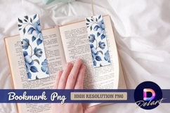 Blue flower arrangement Bookmark PNG Product Image 1