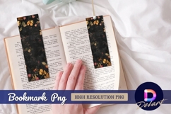 Dark floral background for Bookmark PNG Product Image 1