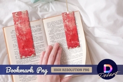 Red textured background with floral elements Bookmark PNG Product Image 1