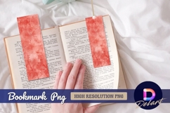 Coral watercolor floral design Bookmark PNG Product Image 1