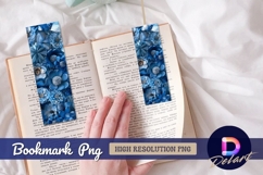 Elegant blue flower arrangement Bookmark PNG Product Image 1
