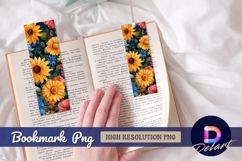 Watercolor floral pattern Bookmark PNG Product Image 1