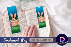 Cute easter bunny with decorated Bookmark PNG Product Image 1