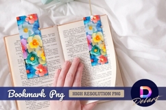 Colorful floral bouquet design Bookmark PNG Product Image 1