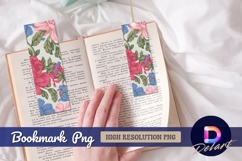 Painted floral pattern with pink blue Bookmark PNG Product Image 1