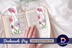Watercolor floral design Bookmark PNG Product Image 1