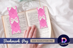 Pink pattern with bows Bookmark Png Product Image 1